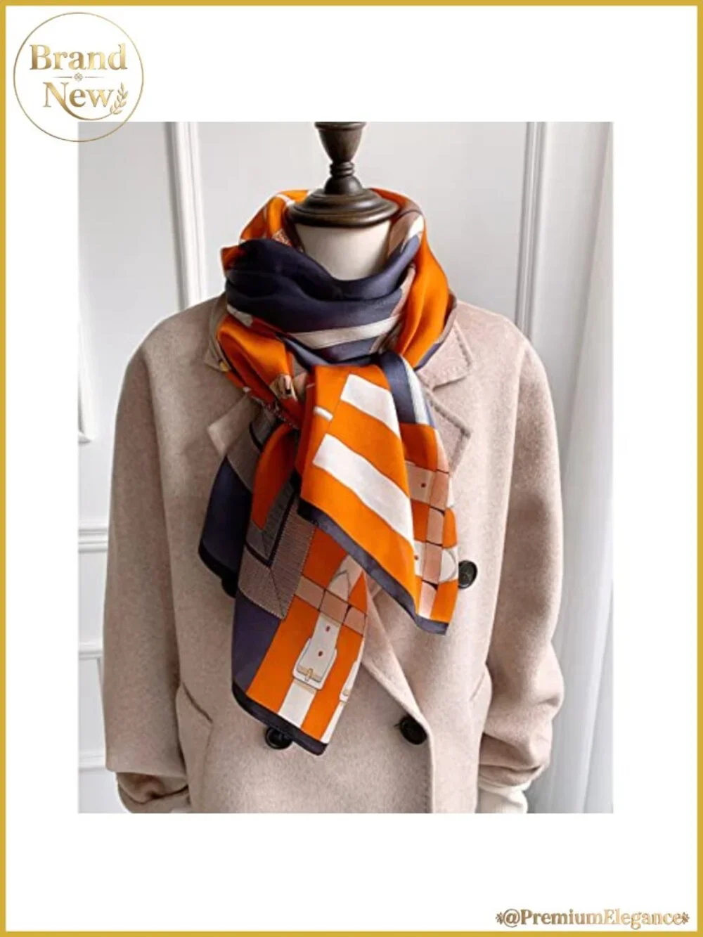 Silk Feeling Satin Shawl Wrap Long Scarf Headscarf for Women